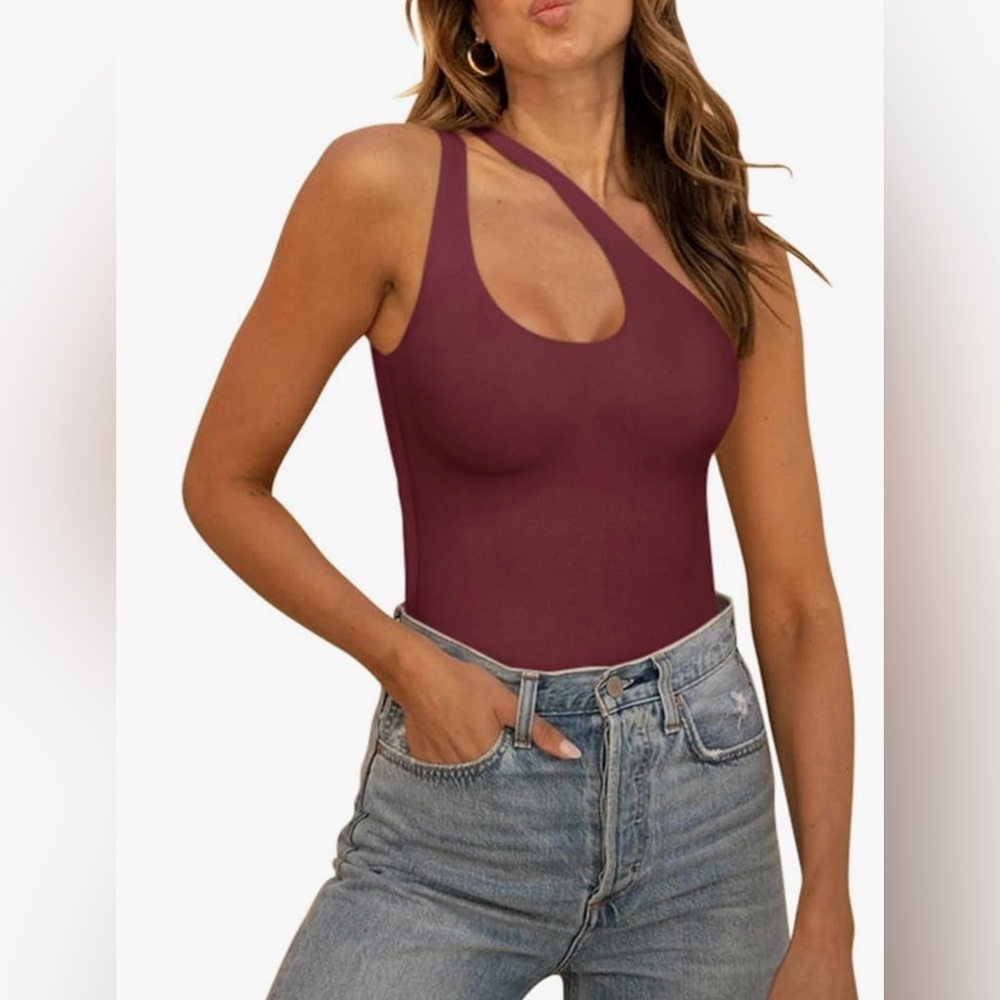 NWOT REORIA Butsmooth® Women's Trendy Sexy Plunge One Shoulder Sleeveless